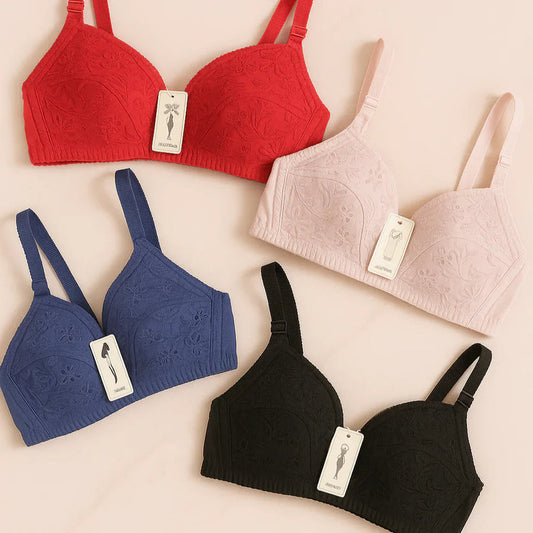 SUMMER SPECIAL COTTON BRA (PACK OF 4)